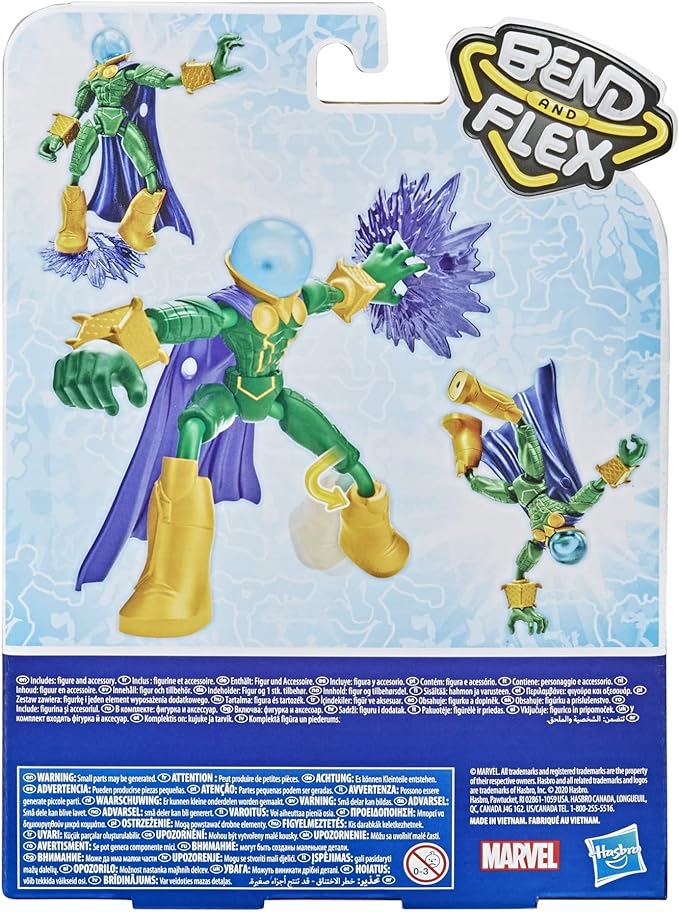 Spider-Man Marvel Bend and Flex Marvel’s Mysterio Action Figure Toy, 6-Inch Flexible Figure, Includes Accessory, for Kids Ages 4 and Up - Figurio