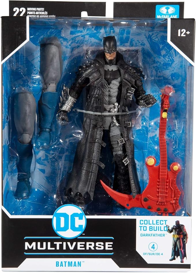 McFarlane Toys - DC Multiverse Dark Nights: Death Metal Batman 7" Action Figure with Build-A 'Darkfather' Parts and Accessories - Figurio