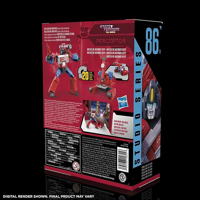 Transformers Toys Studio Series 86-11 Deluxe Class The The Movie Perceptor Action Figure - Ages 8 and Up, 4.5-inch - Figurio