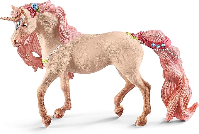 Schleich bayala Animal Figurine, Unicorn Toys for Girls and Boys 5-12 years old, Decorated Unicorn Mare - Figurio