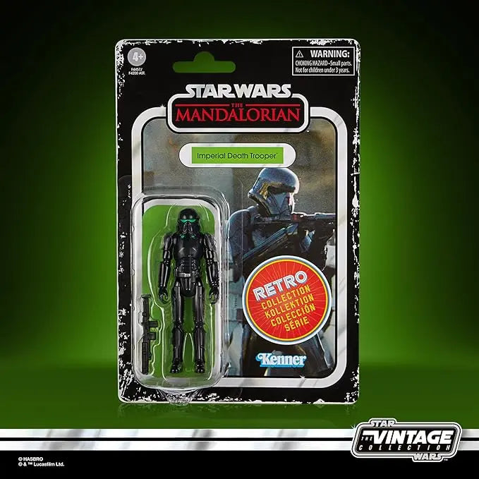 STAR WARS Retro Collection Imperial Death Trooper Toy 3.75-Inch-Scale The Mandalorian Collectible Action Figure, Kids 4 and Up - Figurio