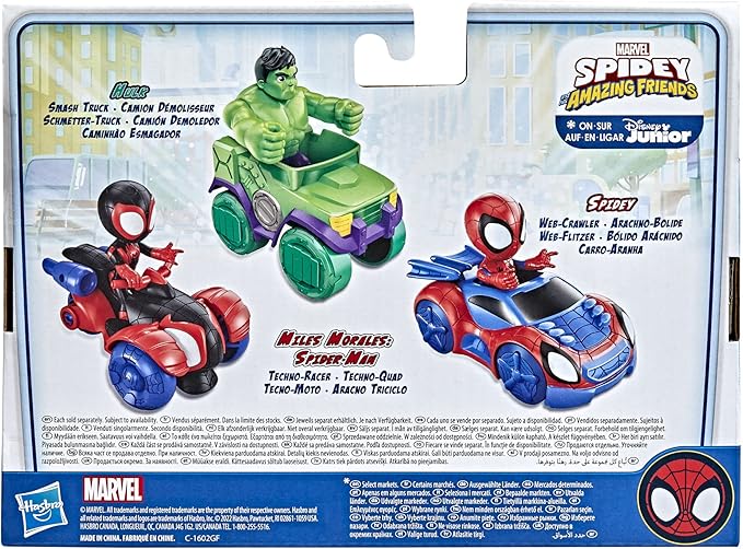 Spidey and His Amazing Friends Marvel Miles Morales: Spider-Man Action Figure and Techno-Racer Vehicle, for Kids Ages 3 and Up - Figurio