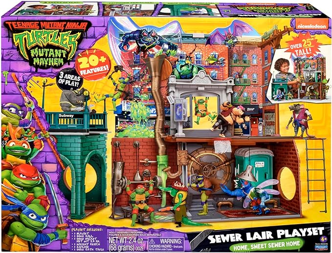 Teenage Mutant Ninja Turtles: Mutant Mayhem Sewer Lair Playset by Playmates Toys - Figurio