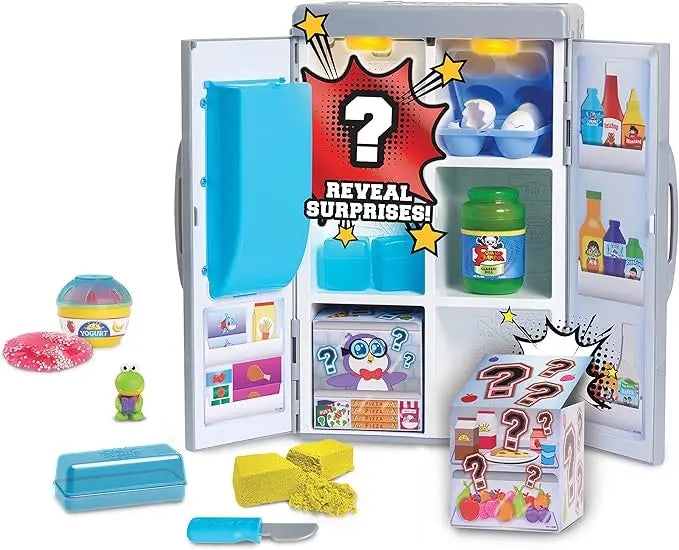 Ryan’s World Chef Ryan’s Fridge Surprise, Lights and Sounds, Dry Erase Board and Play Food Inspired Blind Containers of Figures, Ooze, and More!, Kids Toys for Ages 3 Up by Just Play - Figurio