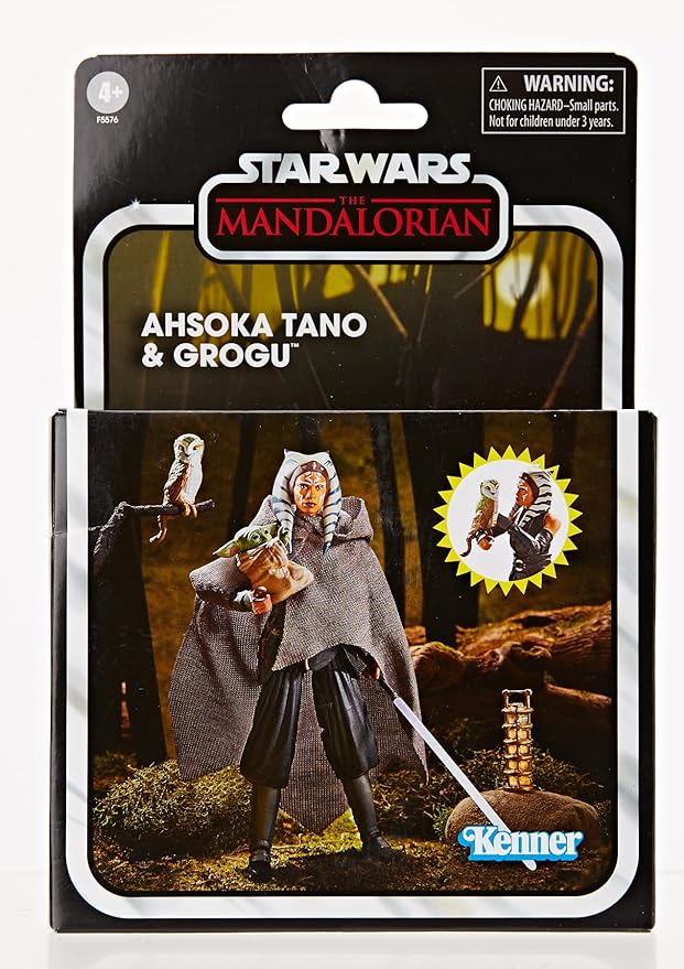 STAR WARS The Vintage Collection Ahsoka Tano and Grogu Deluxe Action Figure Set, 8 Pieces - Figurio