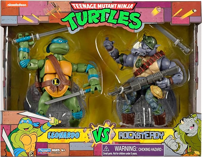 Teenage Mutant Ninja Turtles Leo vs. Rocksteady 2 Pack - Figurio