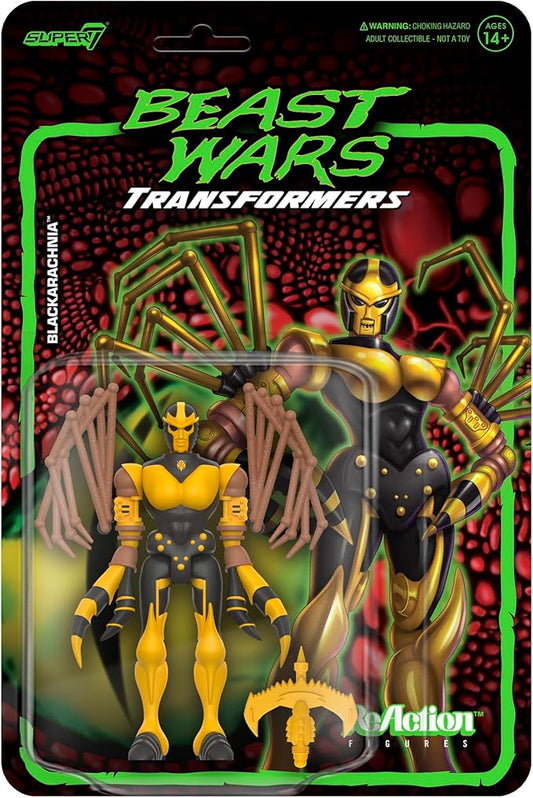 Super7 Transformers ReAction Wave 7 Beast Wars - Blackarachnia Action Figure - Figurio