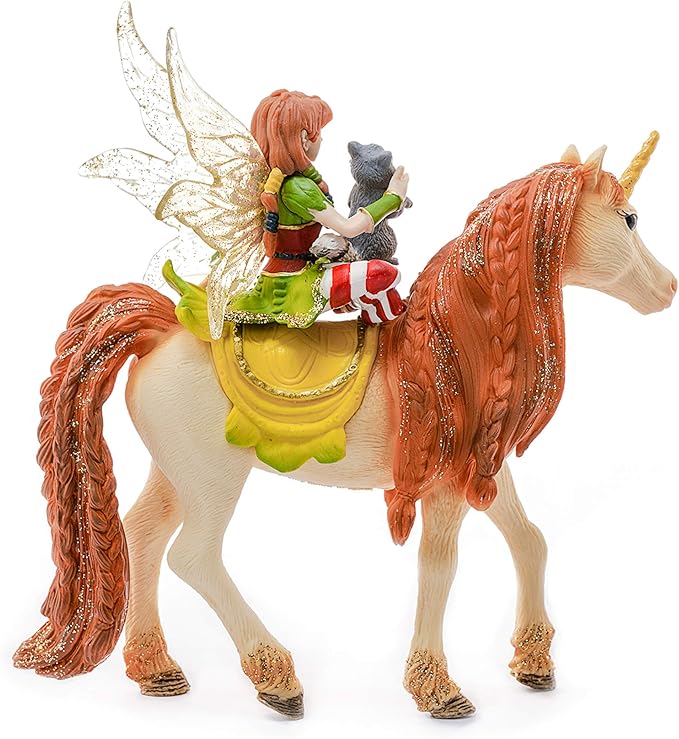 Schleich Bayala Fairy Marween Doll with Glitter Unicorn Figurine 3pc. Playset - Featuring Magical Marween and Unicorn Figure for Fun and Imaginative Play for Boys and Girls, Gift for Kids Ages 5+ - Figurio