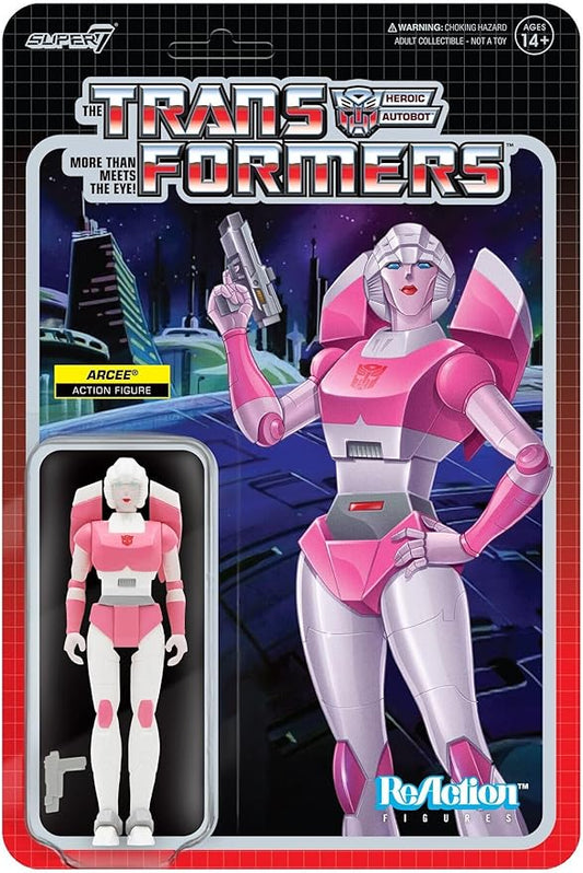 Super7 Transformers Arcee - 3.75" Transformers Action Figure with Accessory Classic Cartoon Collectibles and Retro Toys - Figurio