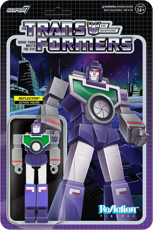 Super7 Transformers Reflector - 3.75" Transformers Action Figure Classic Cartoon Collectibles and Retro Toys - Figurio