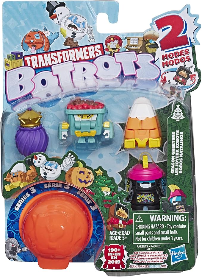 Transformers Toys Botbots Series 3 Season Greeters 5 Pack – Mystery 2-in-1 Collectible Figures! Kids Ages 5 & Up (Styles & Colors May Vary) by Hasbro - Figurio