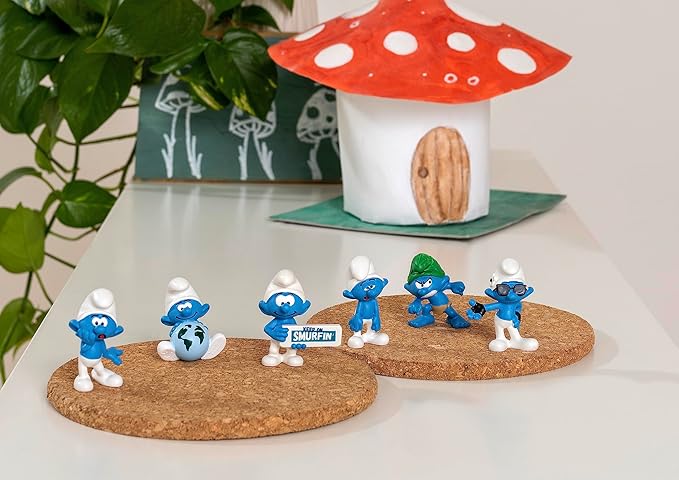 Schleich Smurfs, Collectible Retro Toys and Figurines for All Ages, Sustainability Smurf Figure - Figurio