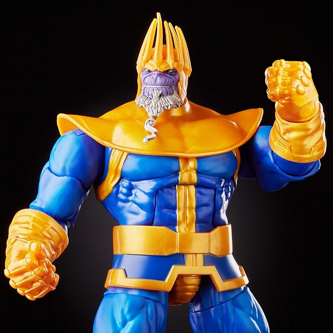 Marvel Hasbro Legends Series 6-inch Collectible Action Figure Thanos Toy, Premium Design and 3 Accessories , Blue - Figurio