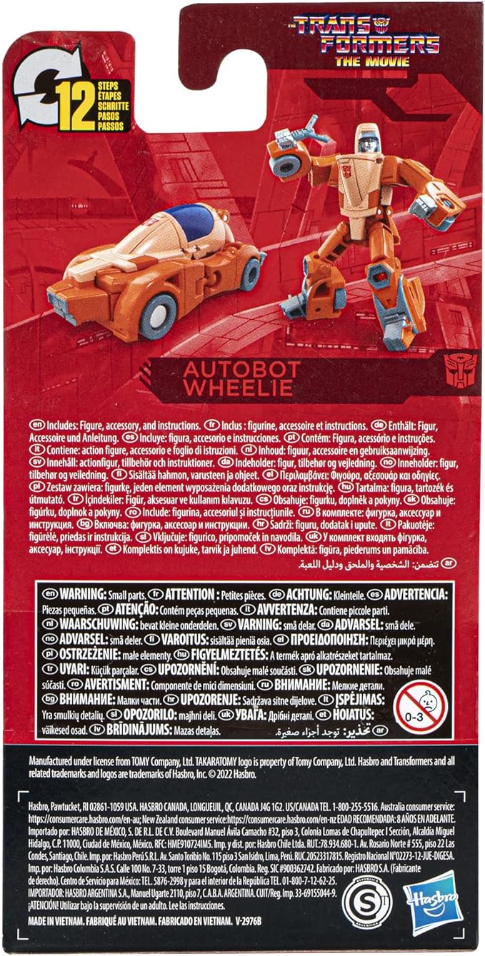 Transformers Toys Studio Series Core Class The The Movie Autobot Wheelie Action Figure - Ages 8 and Up, 3.5-inch - Figurio