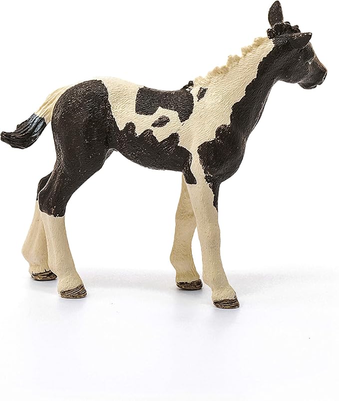 Schleich Pinto Foal Toy Figure, Realistic Spotted Horse for Kids, Farm World Collection, Ages 3+ - Figurio