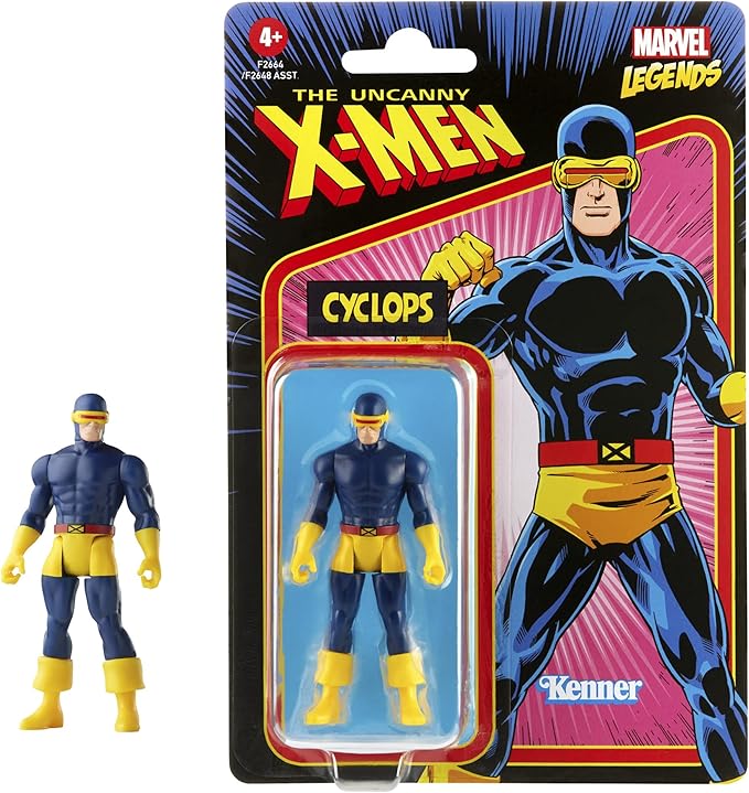 Marvel Hasbro Legends 3.75-inch Retro 375 Collection Cyclops Action Figure Toy - Figurio