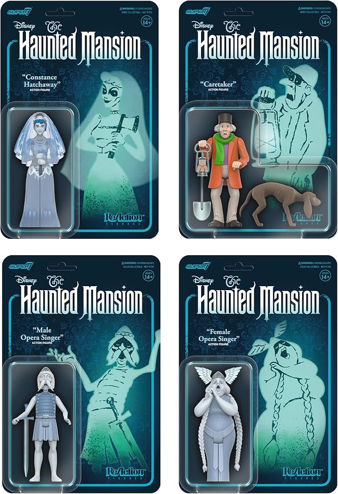 Super7 Disney Haunted Mansion Female Opera Singer - 3.75" Disney Action Figure with Accessory Classic Disney Collectibles and Retro Toys - Figurio