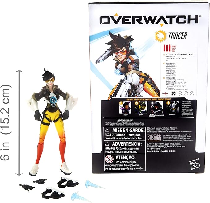 Hasbro Toys Overwatch Ultimates Series Tracer 6" Collectible Action Figure - Figurio