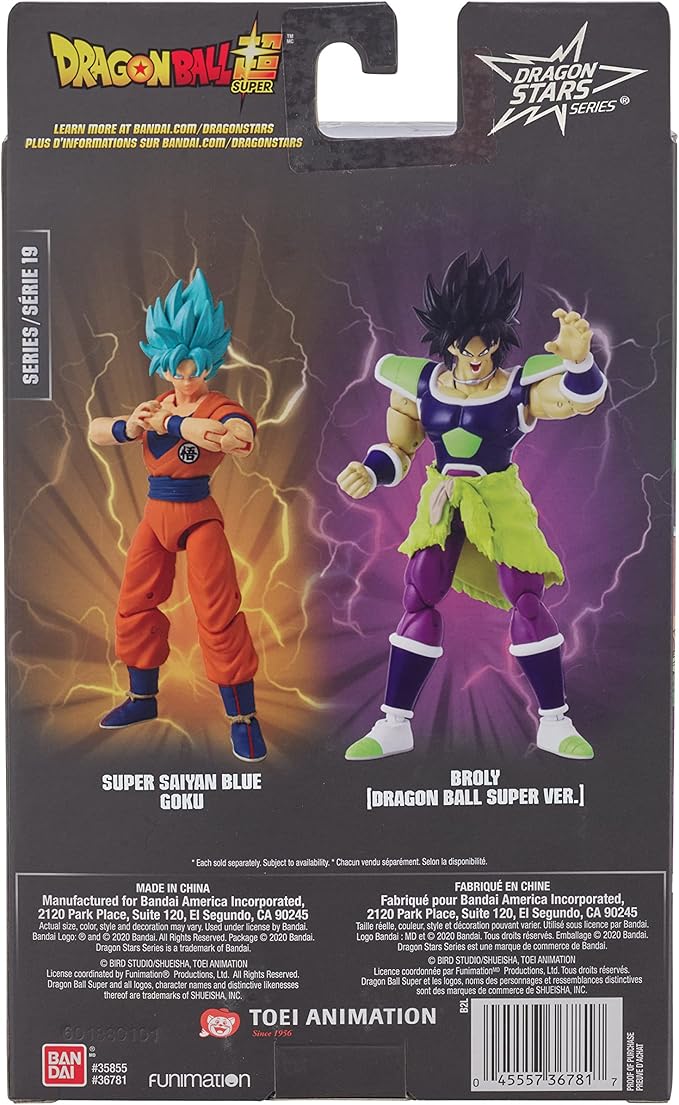 Bandai America - Dragon Ball Super: Dragon Stars Broly 6.5 Action Figure - Figurio