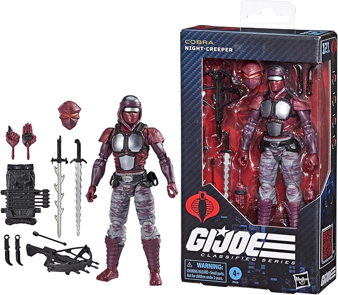 G.I. Joe Classified Series #121, Night-Creeper, Collectible 6-Inch Ninja Action Figure with 10 Accessories - Figurio