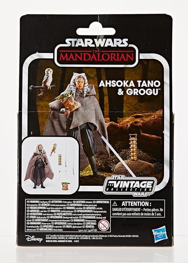 STAR WARS The Vintage Collection Ahsoka Tano and Grogu Deluxe Action Figure Set, 8 Pieces - Figurio