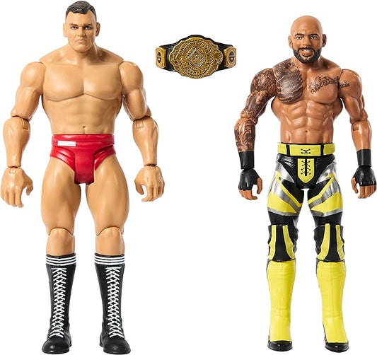 Mattel WWE Ricochet vs Gunther Championship Showdown Action Figure 2-Pack with Intercontinental Championship, 6-inch - Figurio