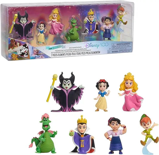 Disney100 Years of Enchantment Celebration Collection Limited Edition 7-piece Figure Pack, Kids Toys for Ages 3 Up by Just Play - Figurio