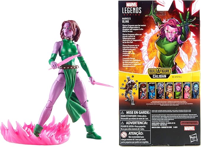 Marvel Hasbro Legends Series 6" Collectible Action Figure Blink Toy (X-Men Collection) for Ages 4 and up– with Caliban Build-A-Figure Part - Figurio