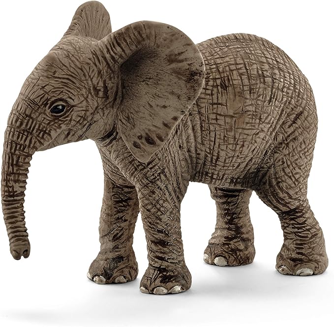 Schleich Wild Life, Animal Figurine, Animal Toys for Boys and Girls 3-8 years old, African Elephant Calf, Ages 3+ - Figurio