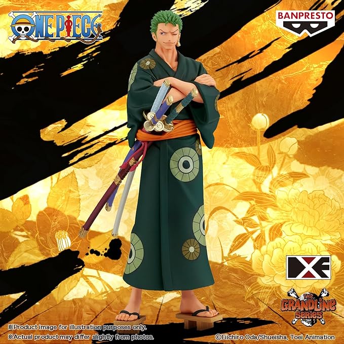 Banpresto - One Piece - Wanokuni Roronoa Zoro (Yukata Ver.), Bandai Spirits DXF ~The Grandline Series~ Figure - Figurio