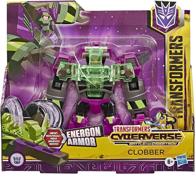 Transformers Toys Cyberverse Ultra Class Clobber Action Figure - Combines with Energon Armor to Power Up - for Kids Ages 6 and Up, 6.75-inch - Figurio