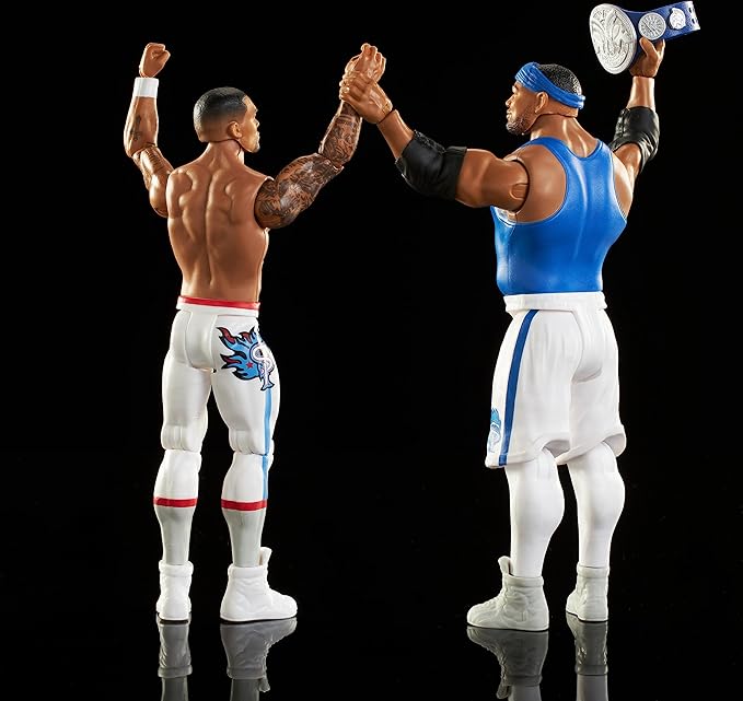 Mattel WWE Cody Rhodes vs Austin Theory Championship Showdown Action Figure 2-Pack with Championship, 6-inch - Figurio