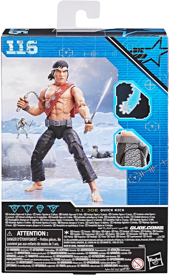 G.I. Joe Classified Series #116, Quick Kick, Collectible 6-Inch Action Figure with 12 Accessories - Figurio