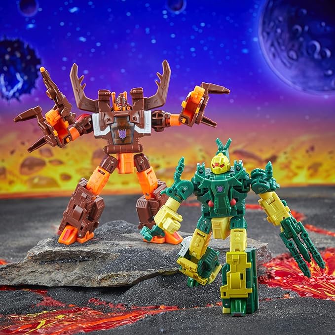 Transformers Legacy United Doom ‘n Destruction Collection, Mayhem Attack Squad Converting Action Figure 3-Pack, Chop Shop & Barrage, 8+ Years (Amazon Exclusive) - Figurio