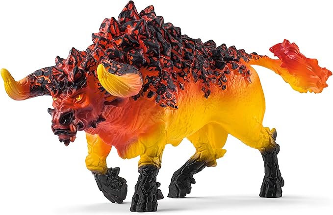 Schleich Eldrador Creatures Mythical Creatures Toys for Kids, Lava Monster Action Figure, Fire Bull, Ages 7+ - Figurio