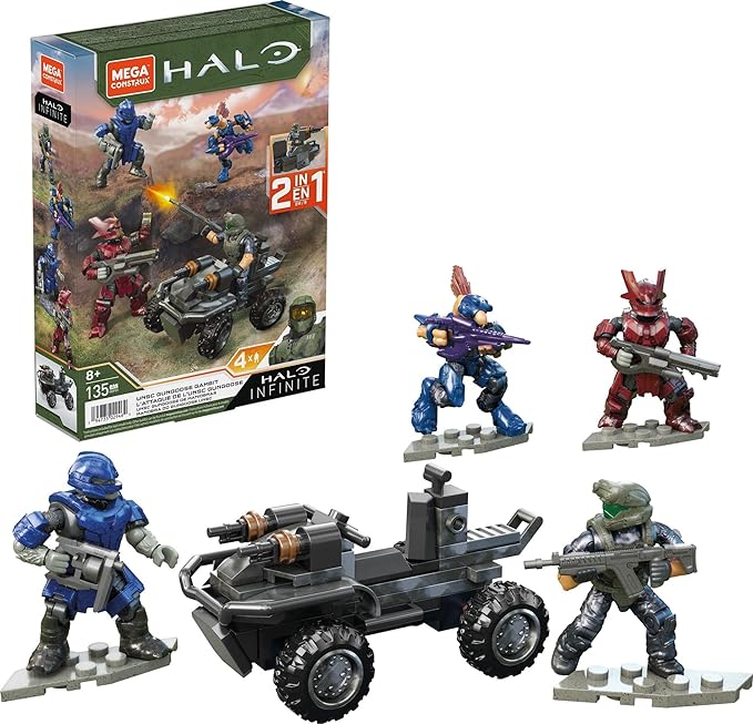 MEGA Halo UNSC Gungoose Gambit Attack Vehicle Halo Infinite Construction Set, Building Toys for Boys - Figurio