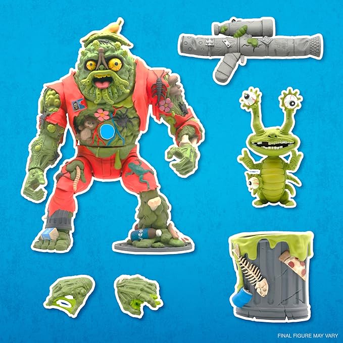 Super7 Ultimates Teenage Mutant Ninja Turtles Muckman and Joe Eyeball - 7" TMNT Action Figure with Accessories Classic Cartoon Collectibles and Retro Toys - Figurio