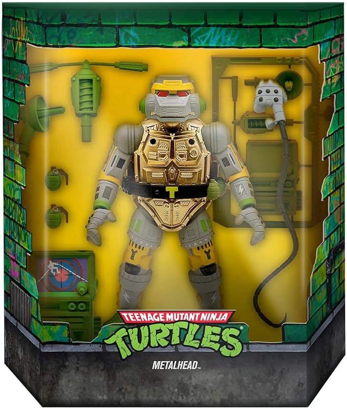 Super7 ULTIMATES! Teenage Mutant Ninja Turtles Metalhead - 7" TMNT Action Figure with Accessories Classic Cartoon Collectibles and Retro Toys - Figurio