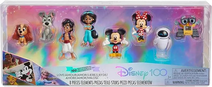 Disney100 Years of Love Celebration Collection Limited Edition 8-Piece Figure Pack, Kids Toys for Ages 3 Up by Just Play - Figurio