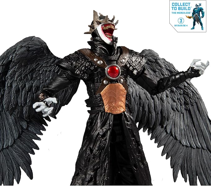 DC Multiverse Batman Who Laughs with Sky Tyrant Wings 7" Action Figure and Build-A Parts for 'The Merciless' Figure - Figurio