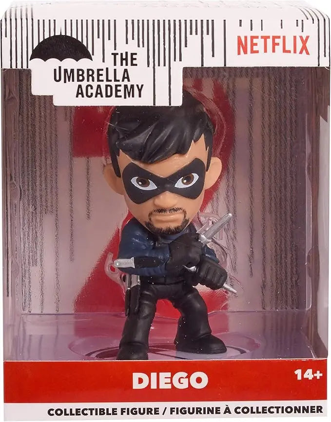 Just Play The Umbrella Academy 3” Stylized Collectible Figure- Diego, Multi-Color - Figurio