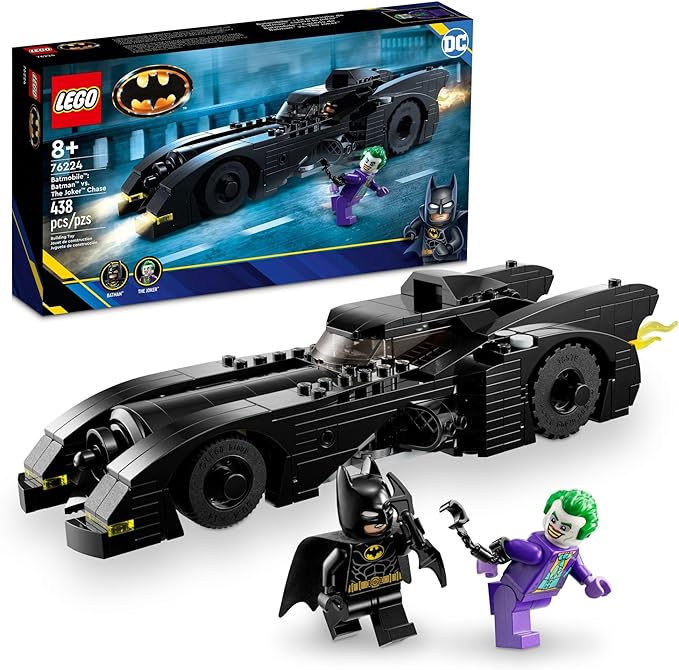 Lego DC Batmobile: Batman vs. The Joker Chase 76224 Building Toy Set, This DC Super Hero Toy Features Batman's Iconic Vehicle with Weapons and a Minifigure Compatible Cockpit, DC Gift for 8 Year Olds - Figurio