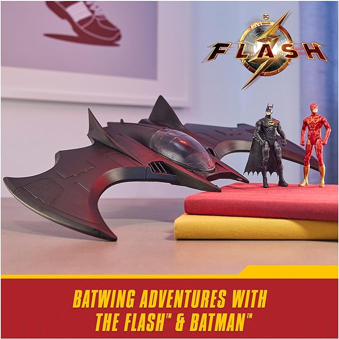 DC Comics, The Flash Ultimate Batwing Set The Flash and Batman Action Figures, 4-inch Playset Kids Toys for Boys and Girls 3 and Up - Figurio