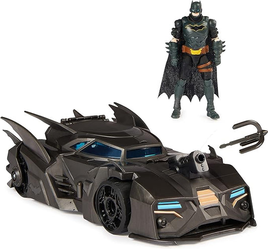 DC Comics, Crusader Batmobile Playset with Exclusive 4-inch Batman Figure, 3 Super-Villain Paper Figures, Kids Toys for Boys and Girls Ages 4+ - Figurio