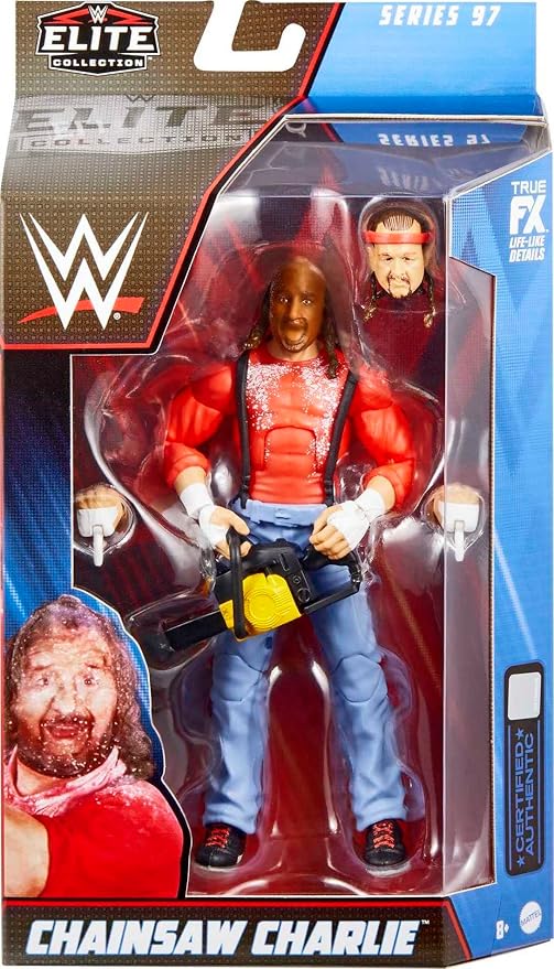 Mattel WWE Chainsaw Charlie Elite Collection Action Figure with Accessories, Articulation & Life-like Detail, 6-inch - Figurio