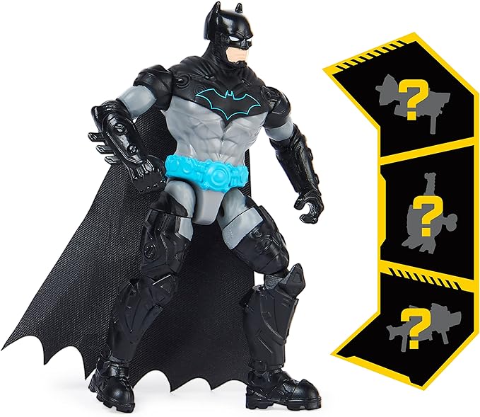 Batman 4-inch Bat-Tech Batman and King Shark Action Figures with 6 Mystery Accessories, for Kids Aged 3 and up - Figurio