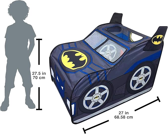 Batman Batmobile Pop Up Tent – Large Indoor Playhouse for Kids | Folds for Easy Storage with Carrying Bag Included | Amazon Exclusive – Sunny Days Entertainment - Figurio