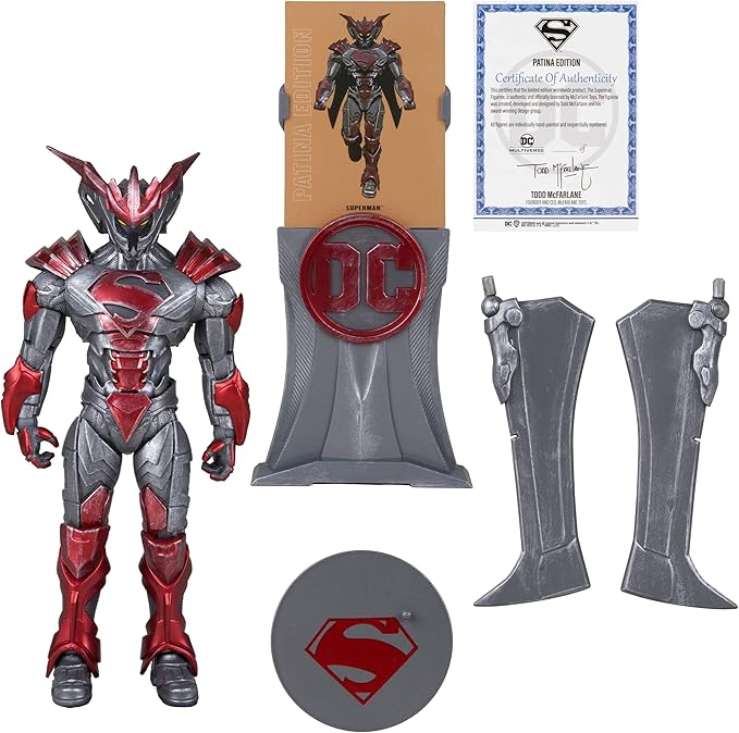 DC Multiverse Superman 7 Inch Action Figure Exclusive - Superman Unchained Armor Patina Edition Gold Label - Figurio