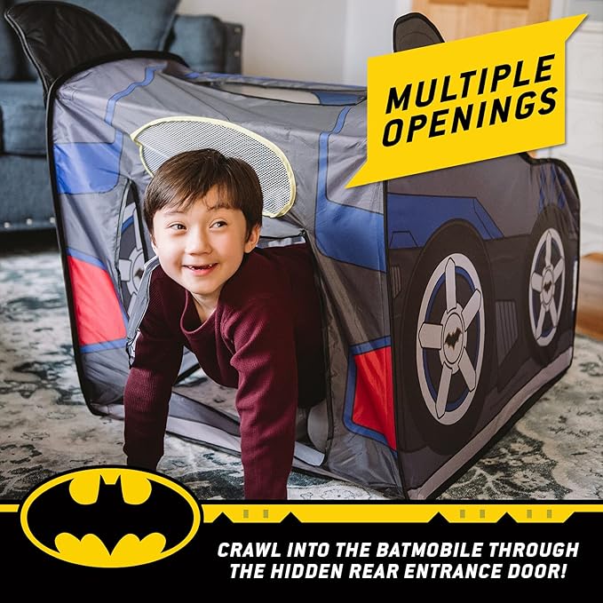 Batman Batmobile Pop Up Tent – Large Indoor Playhouse for Kids | Folds for Easy Storage with Carrying Bag Included | Amazon Exclusive – Sunny Days Entertainment - Figurio