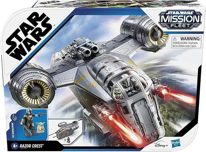 STAR WARS Mission Fleet The Mandalorian The Child Razor Crest Outer Rim Run Deluxe Vehicle with 2.5-Inch-Scale Figure for Kids Ages 4 and Up - Figurio